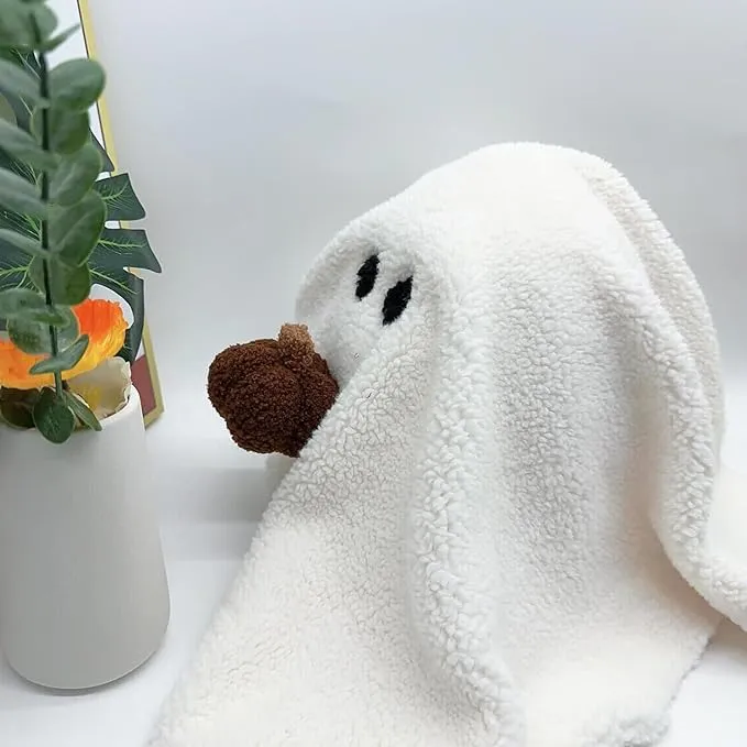 2023 Gus The Ghost With Pumpkin Pillow, Ghost Pillow With Pumpkin Plush For Halloween Decor, Ghost Shaped Pillow Halloween Christmas Thanksgiving Gift For Kids Boys Girls