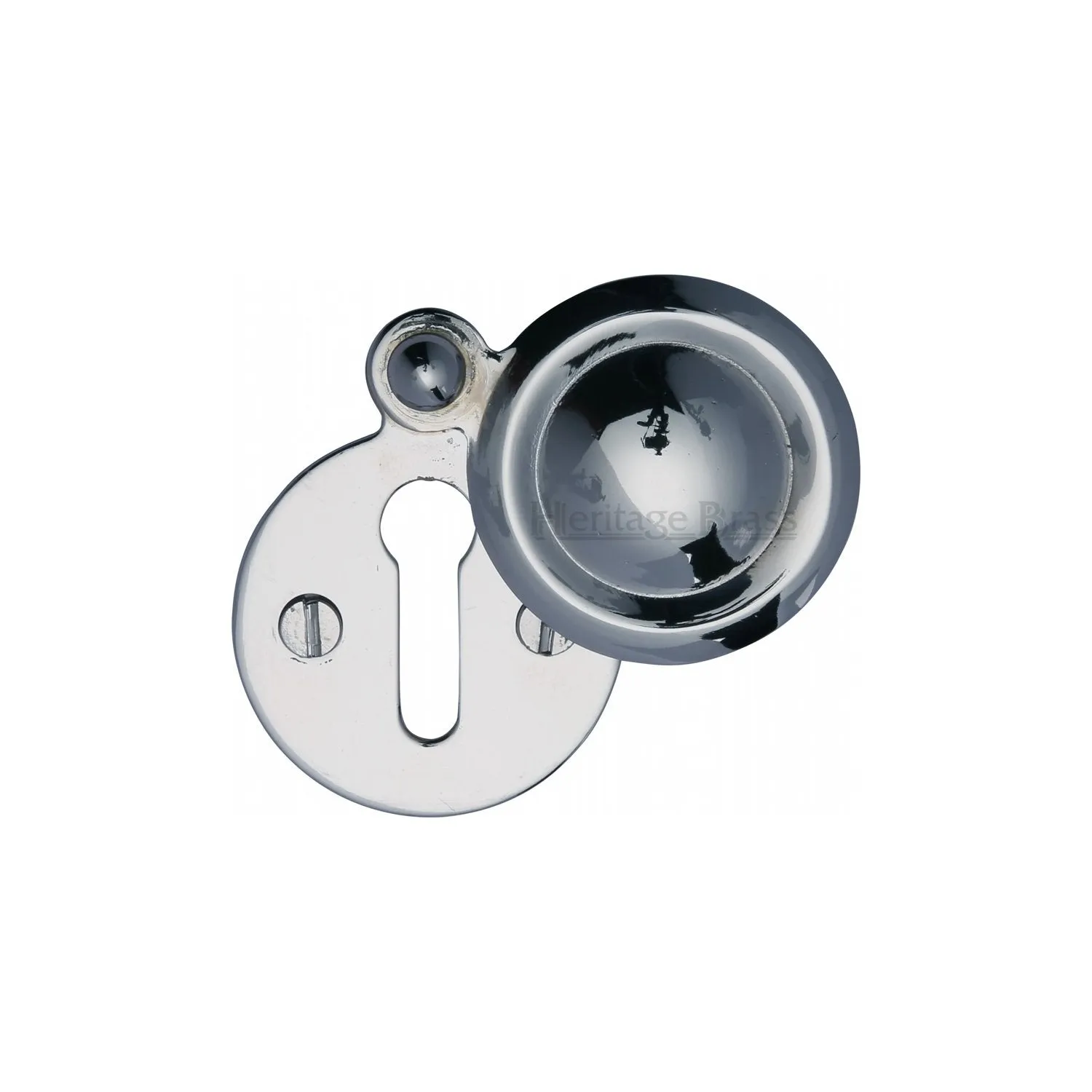 32mm Dia Round Keyhole Escutcheon With Plain Swing Cover