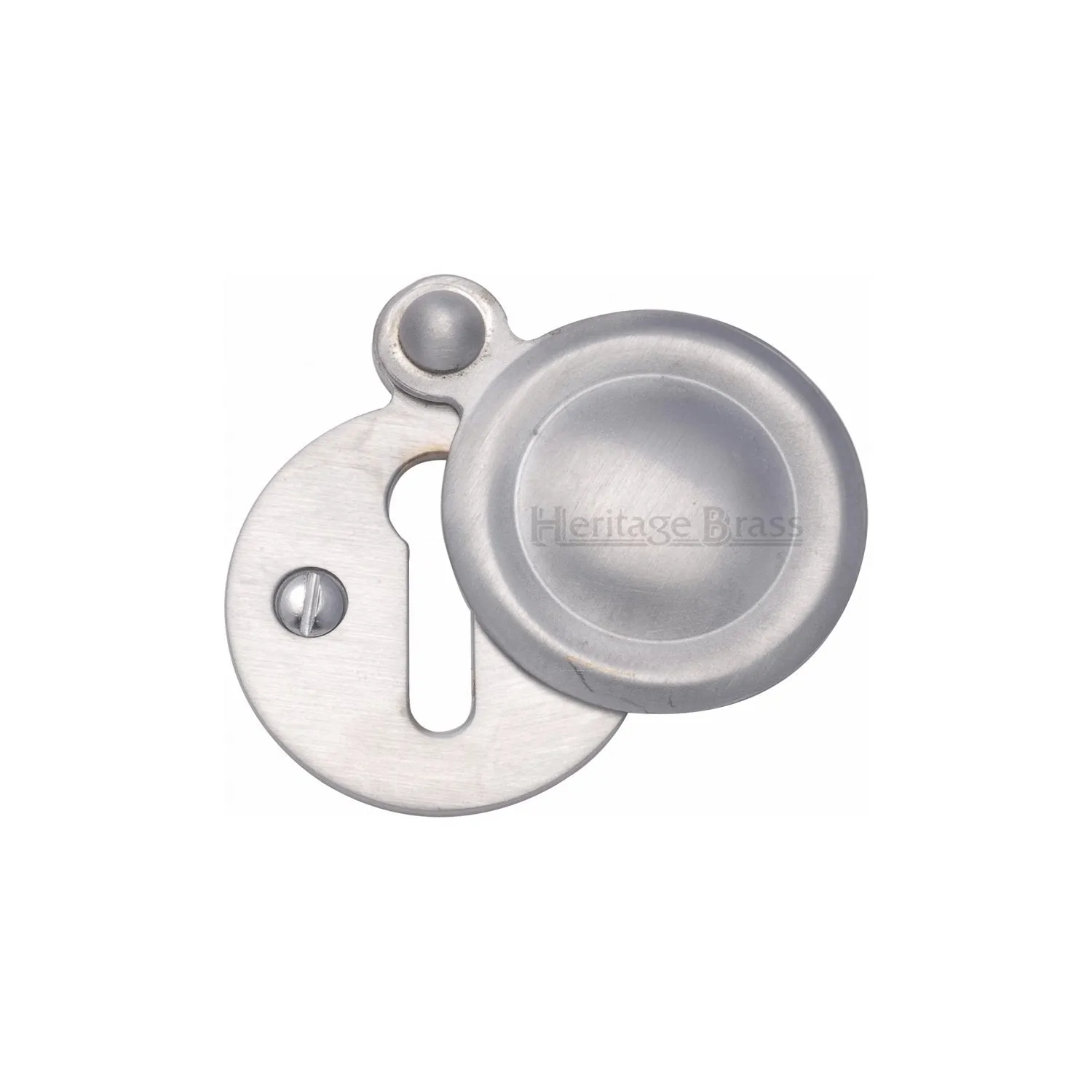 32mm Dia Round Keyhole Escutcheon With Plain Swing Cover