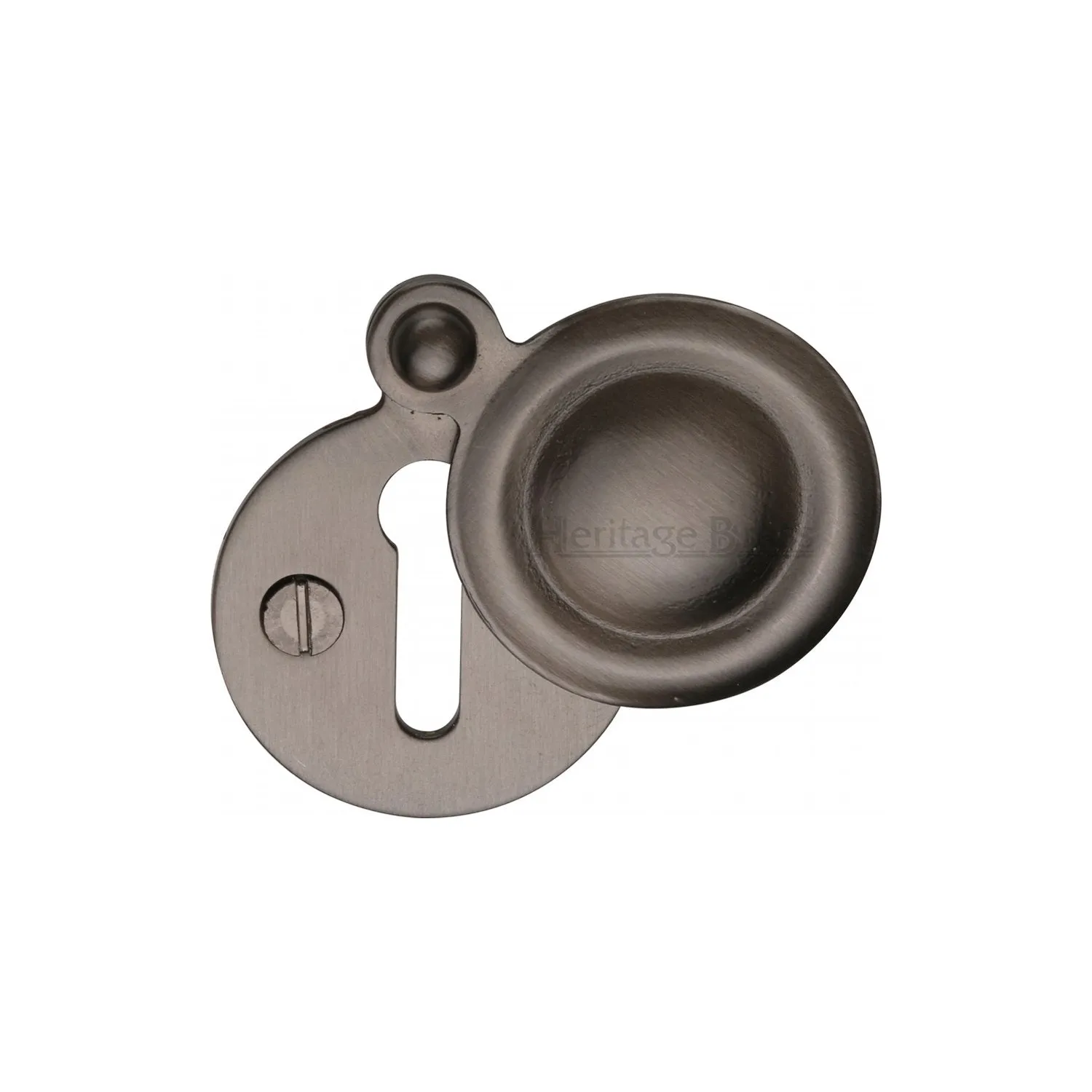 32mm Dia Round Keyhole Escutcheon With Plain Swing Cover