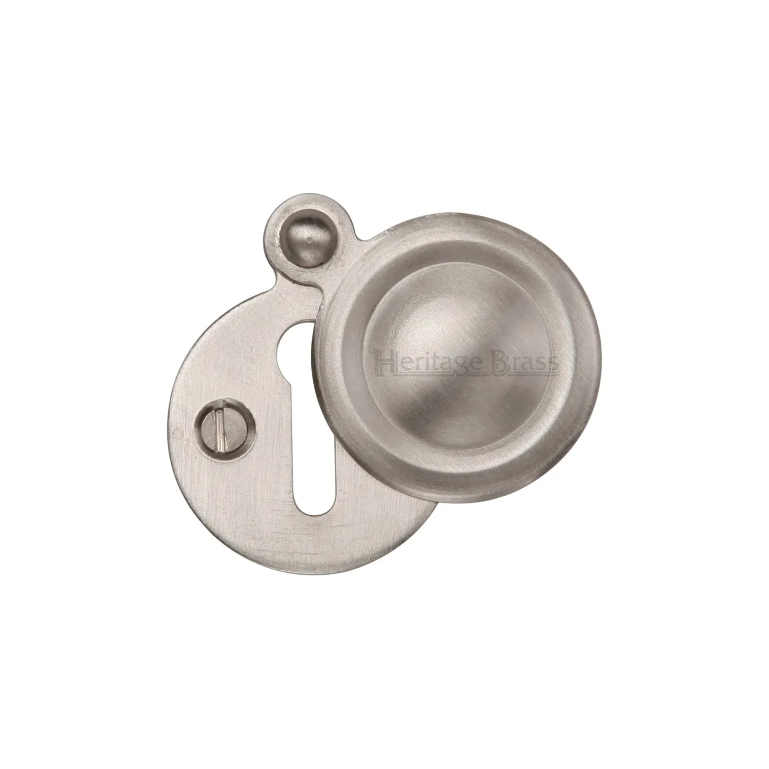 32mm Dia Round Keyhole Escutcheon With Plain Swing Cover