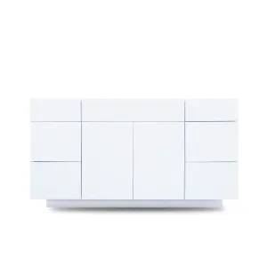 60 Inch Bathroom Cabinet Vanity Blanco Polished LEFT/Right  Drawers