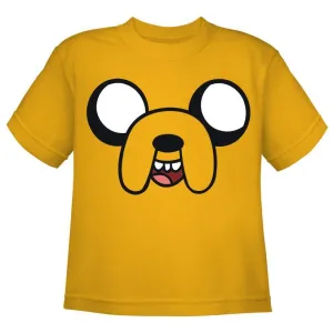 Adventure Time Jake Head Gold Youth T-Shirt