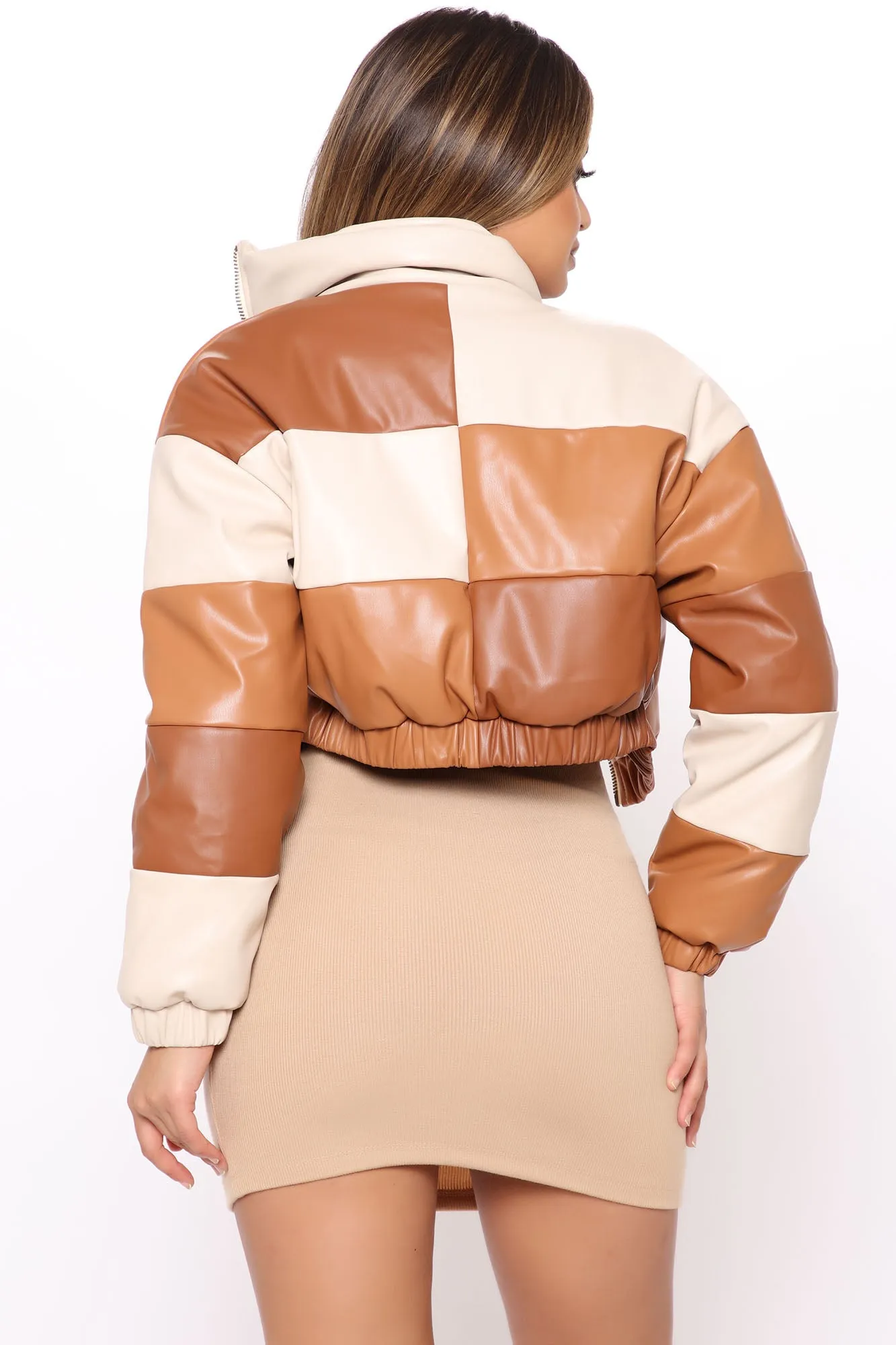 Beat The Chill Puffer Jacket - Brown Combo