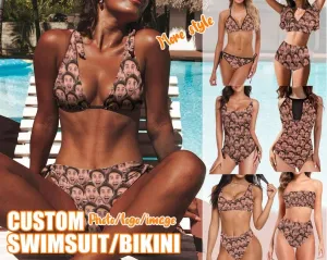 Bikini - Custom Boyfriend Face Swimsuits & Bikini Set For Women - Personalized Bikini Swimsuit