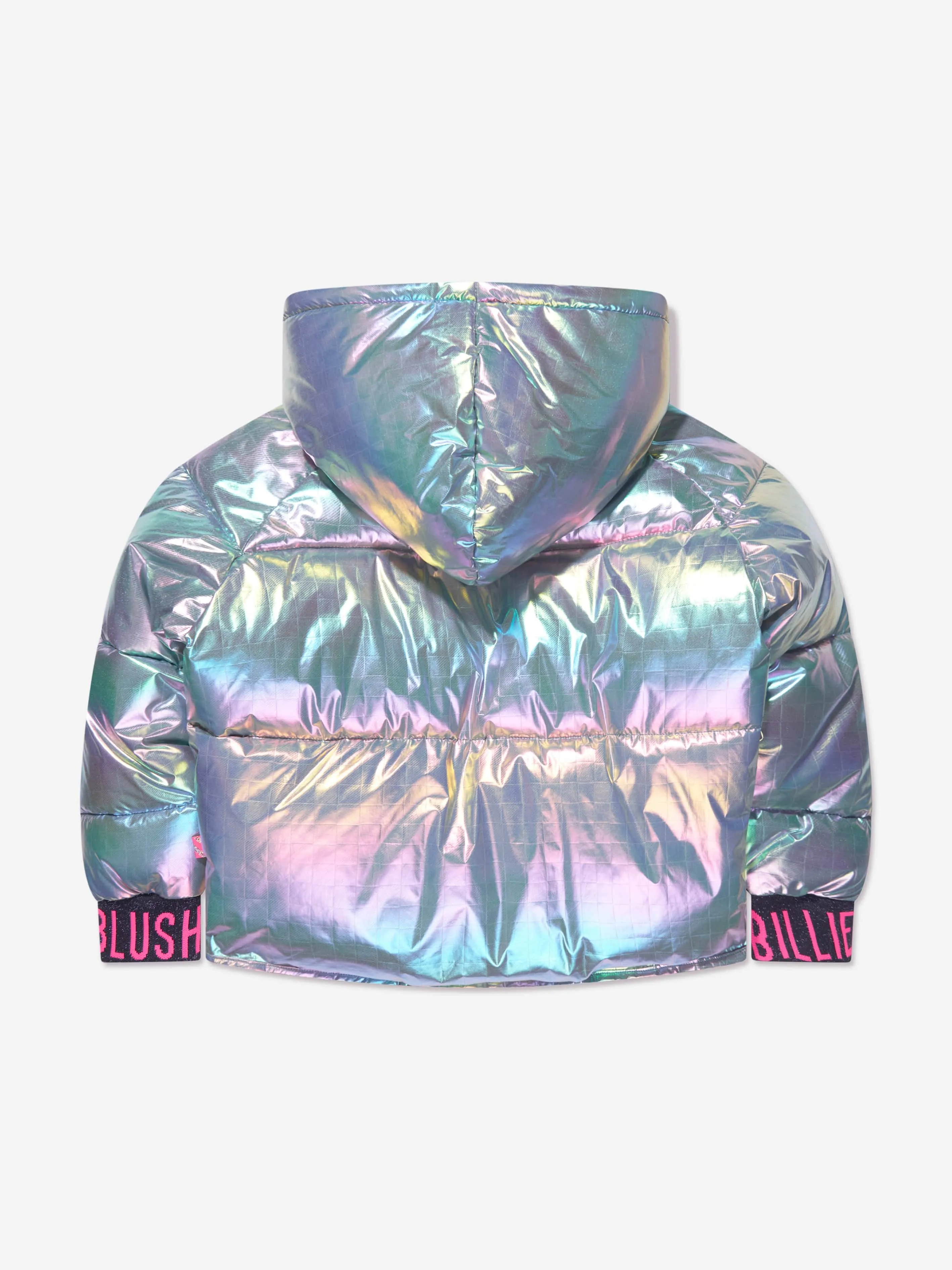 Billieblush Girls Metallic Puffer Jacket in Multicolour