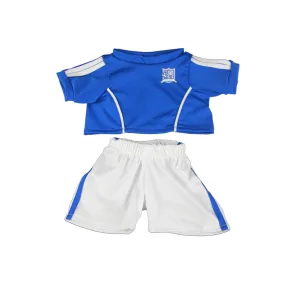 Blue Football Kit Teddy Bear Outfit