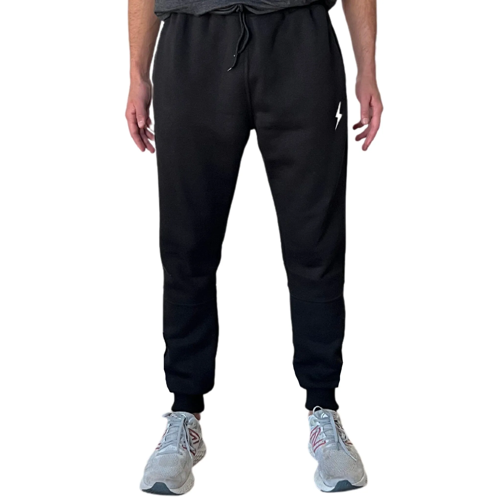 BRUCE BOLT Cotton Joggers - BLACK