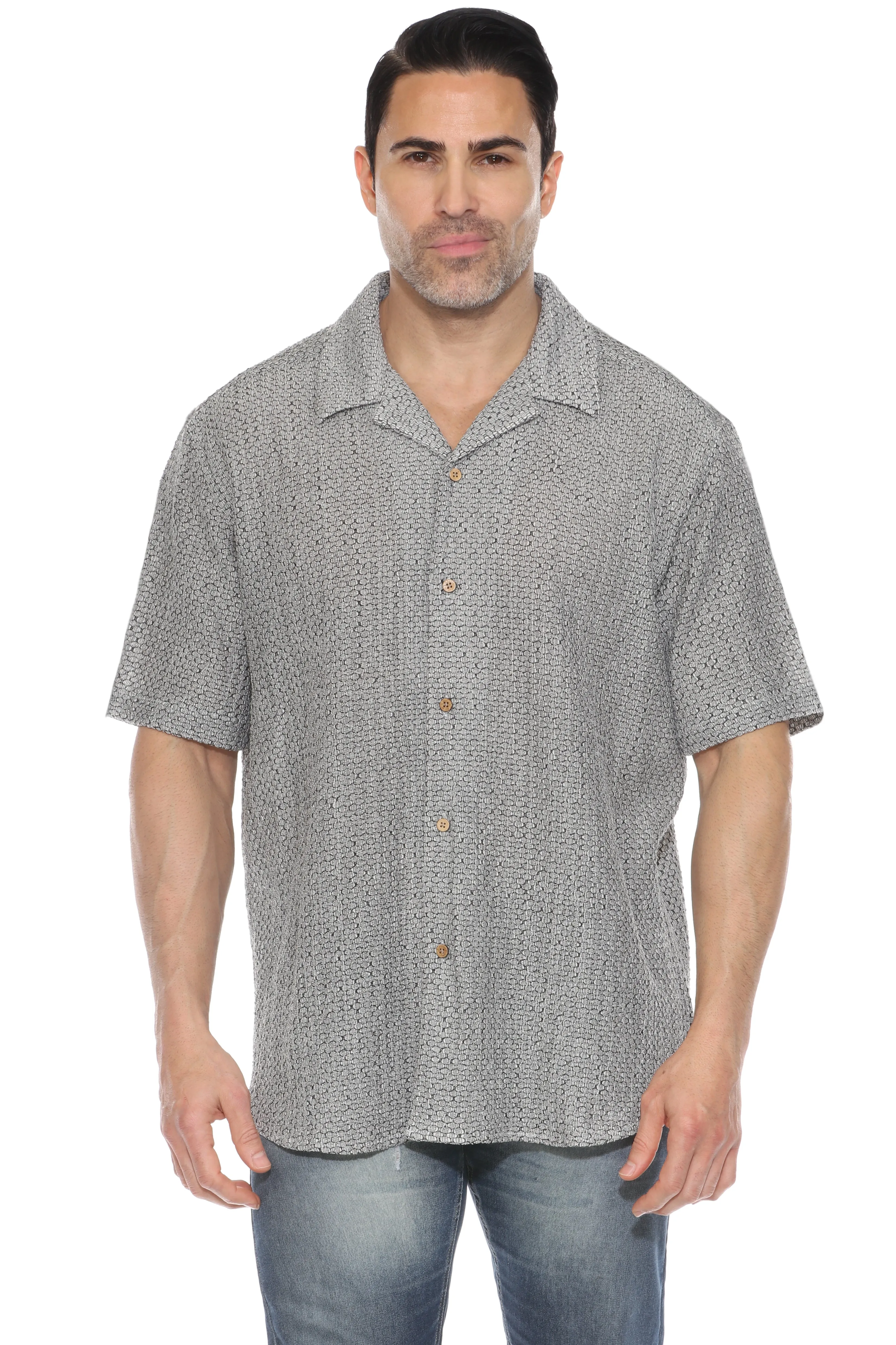 Casual Cable Knit Button Up Shirt