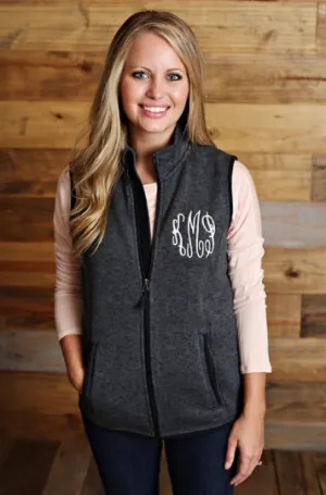 Charles River Monogrammed Heathered Vest