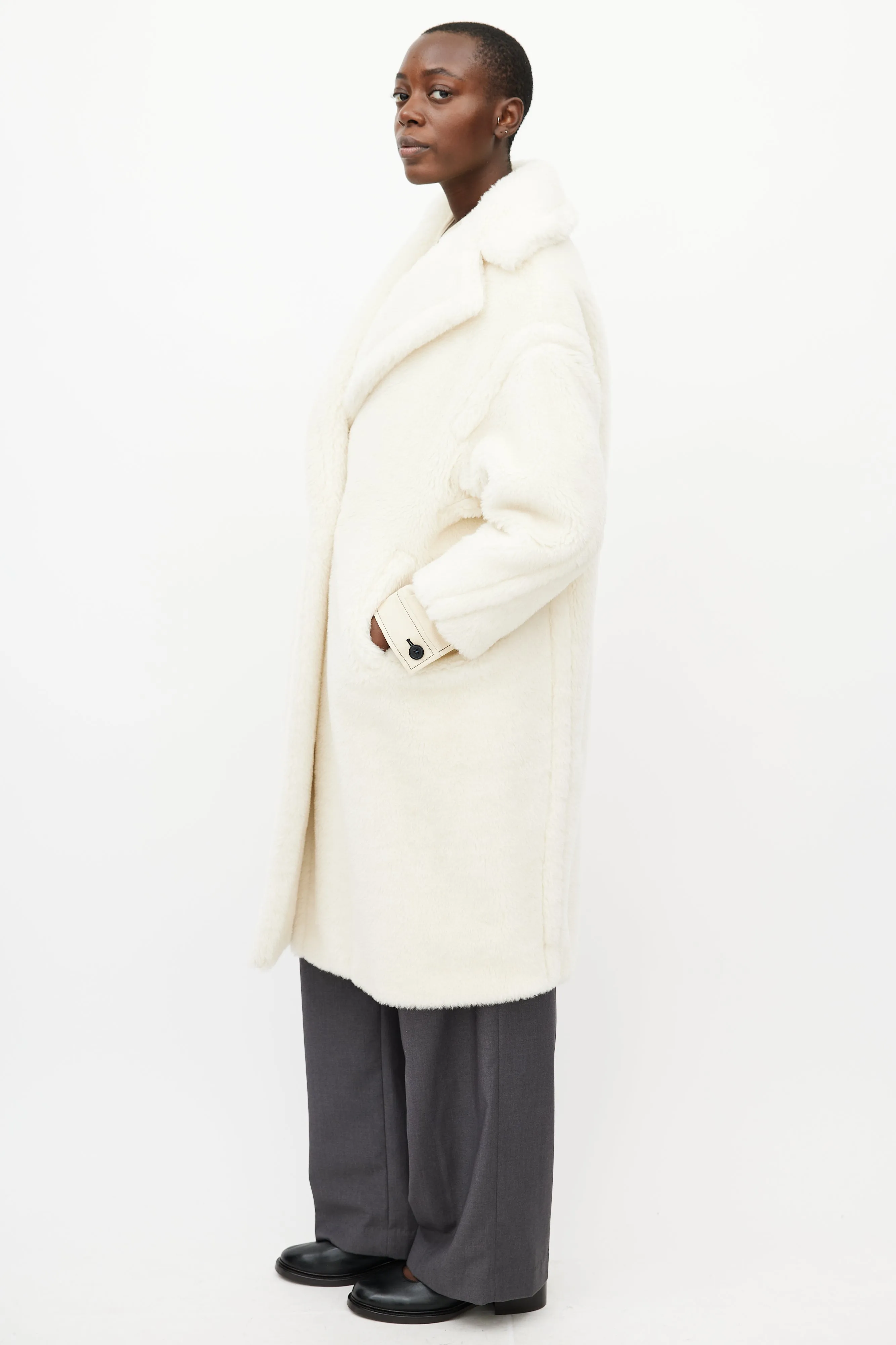 Cream Alpaca Teddy Coat