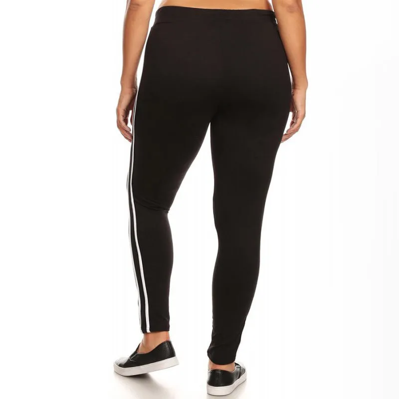 Curve Stripe Jogger Black