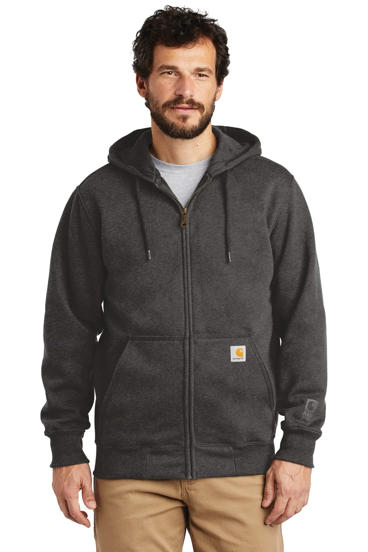 Custom Embroidered - Carhartt ® Rain Defender ® Paxton Heavyweight Hooded Zip-Front Sweatshirt. CT100614