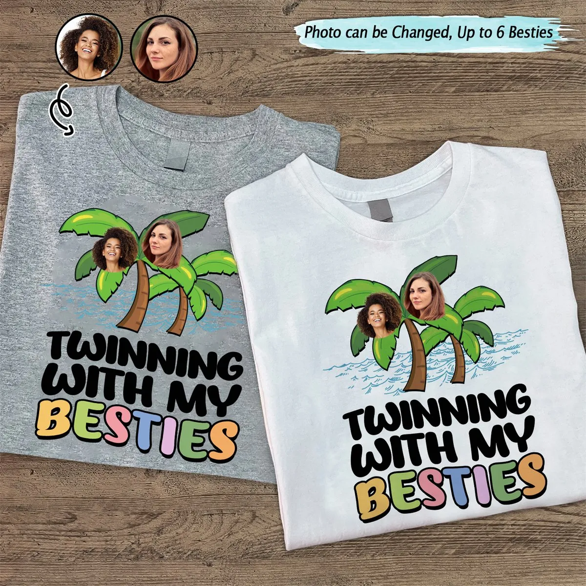 Custom Photo Twinning With My Bestie - Personalized Unisex T-shirt, Hoodie, Sweatshirt