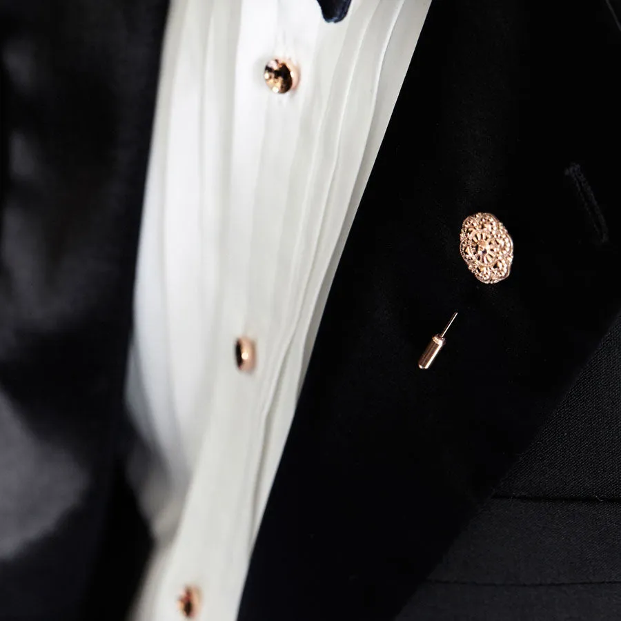 Elliot rose gold shirt studs