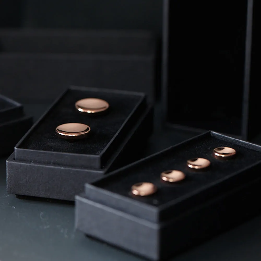 Elliot rose gold shirt studs