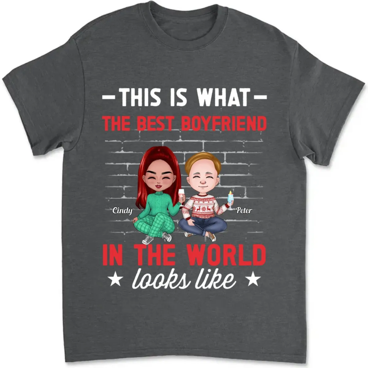 Family - The Best Partner Looks Like - Personalized T-Shirt