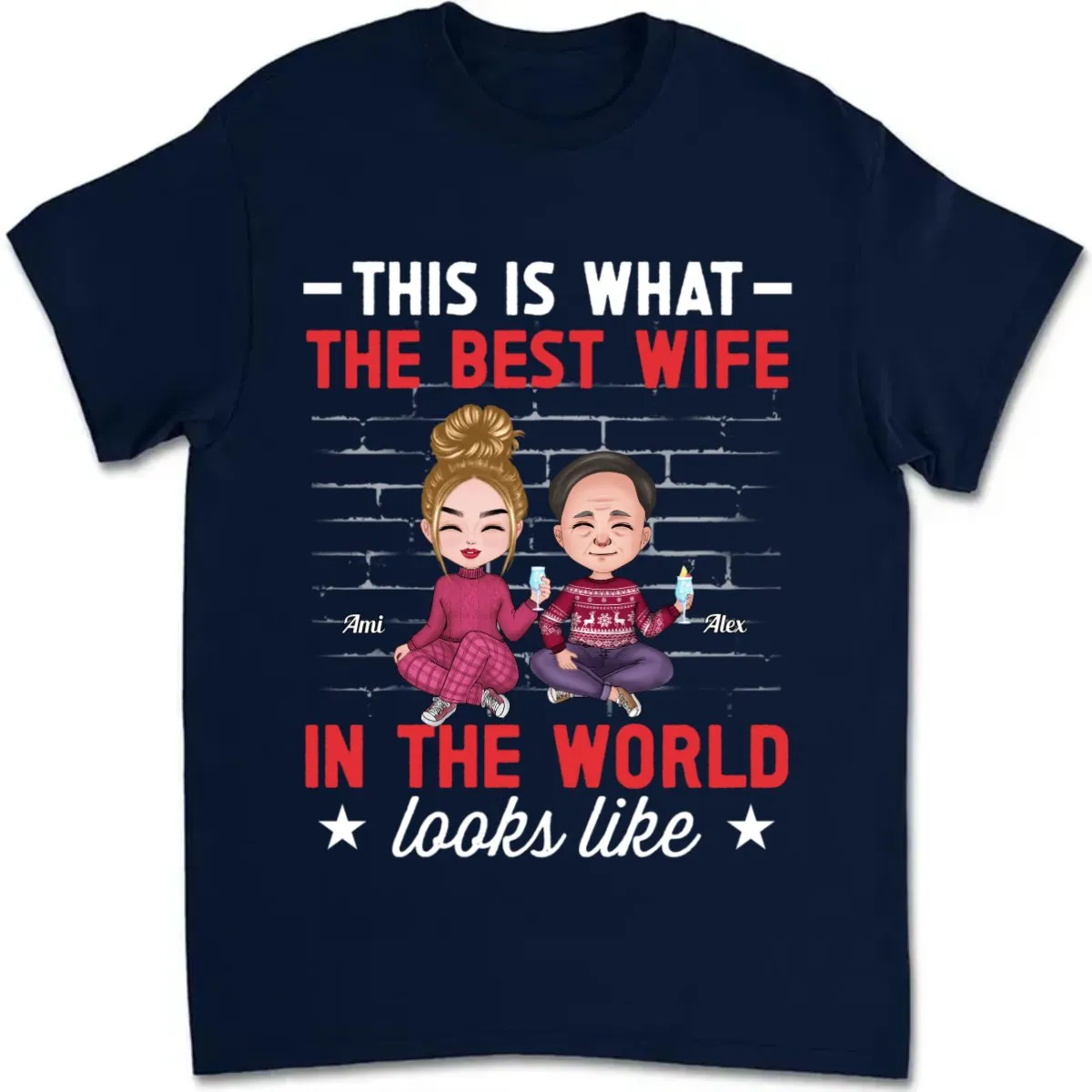 Family - The Best Partner Looks Like - Personalized T-Shirt