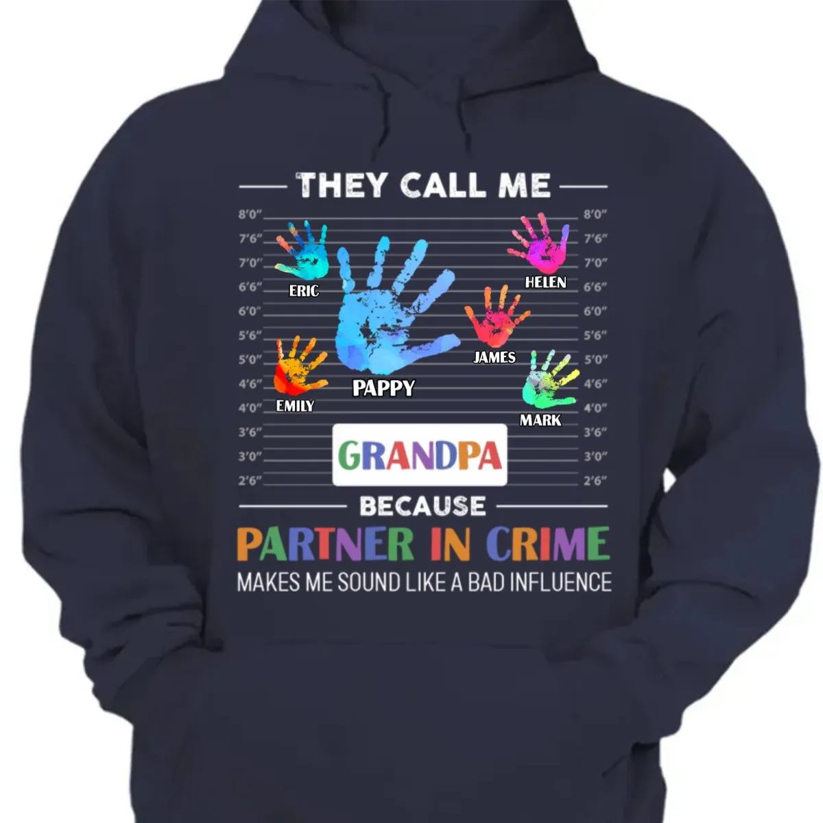 Father's Day - They Call Me Grandpa Because Partner In Crime - Personalized Unisex T-shirt, Hoodie, Sweatshirt