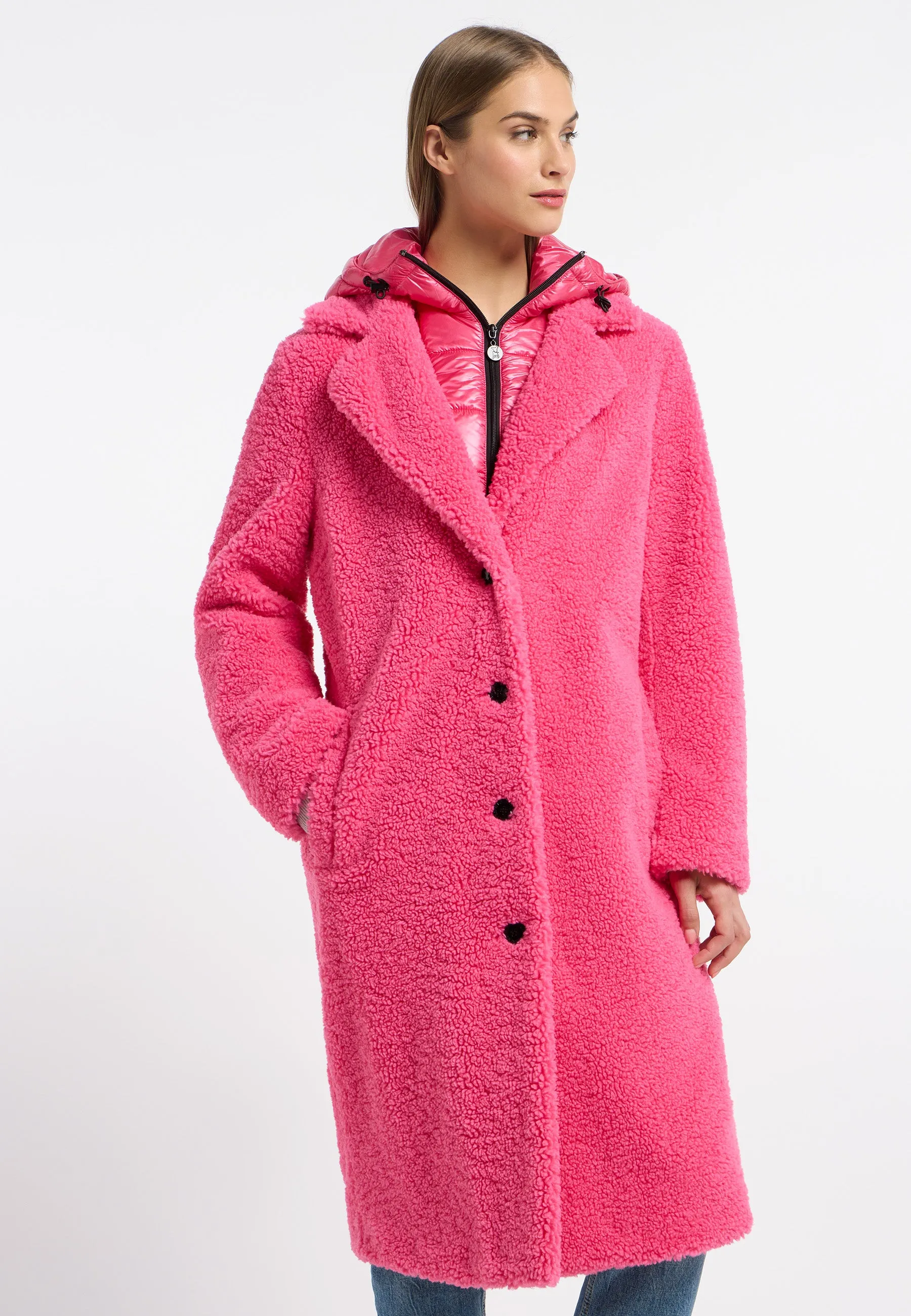 FRIEDA & FREDDIES Pink Faux Fur Jacket