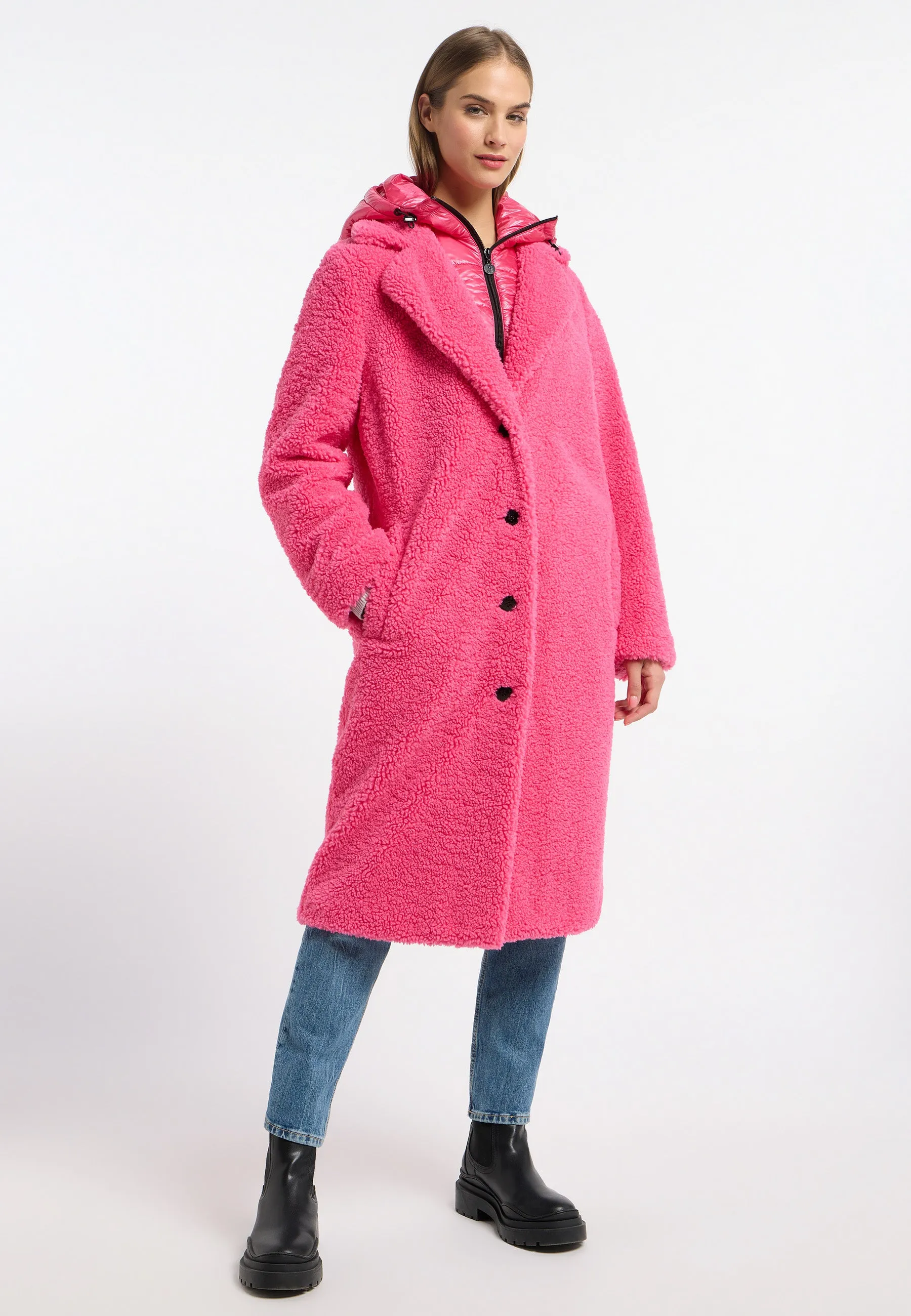 FRIEDA & FREDDIES Pink Faux Fur Jacket