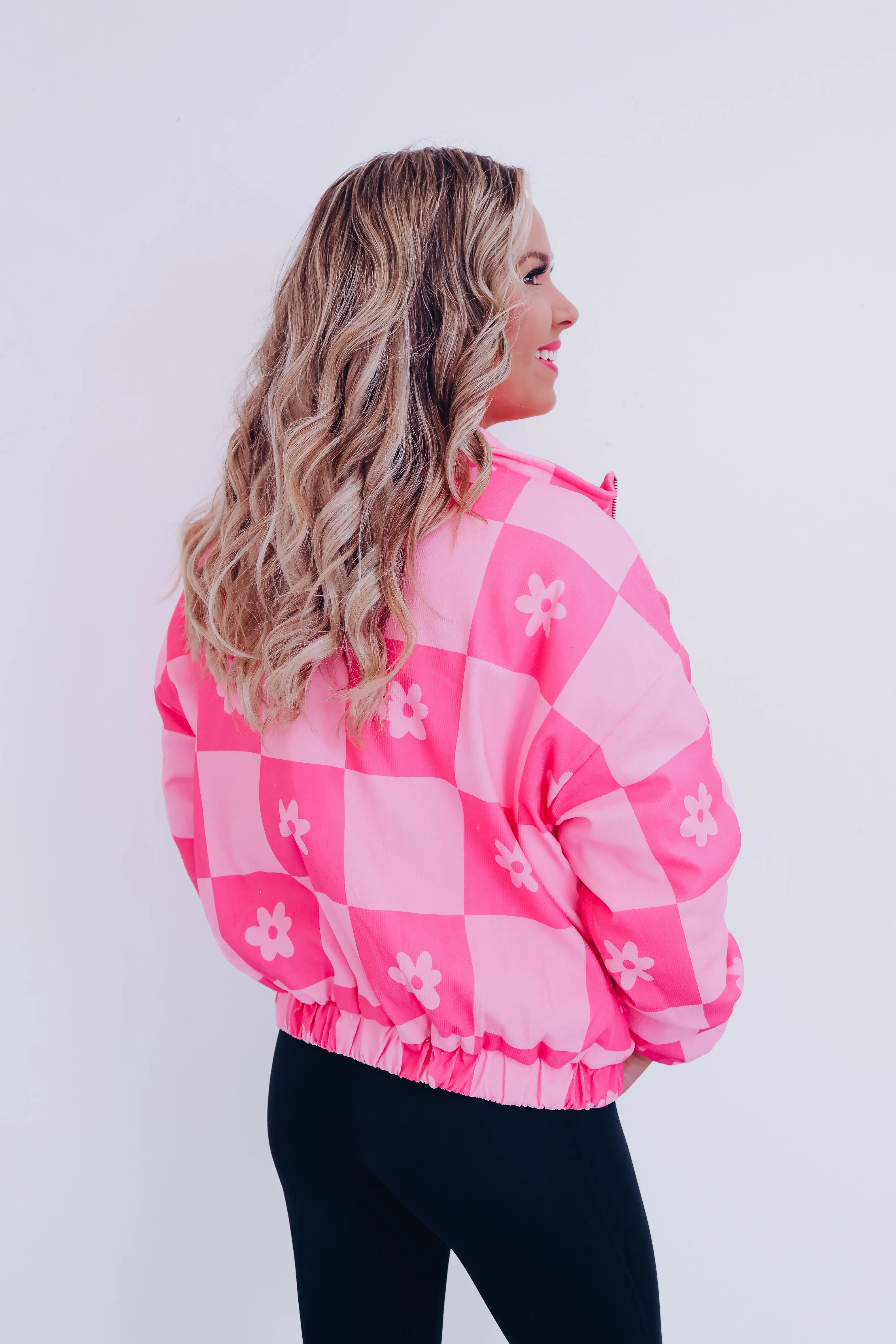 Ida Corduroy Puffer Jacket - Pink