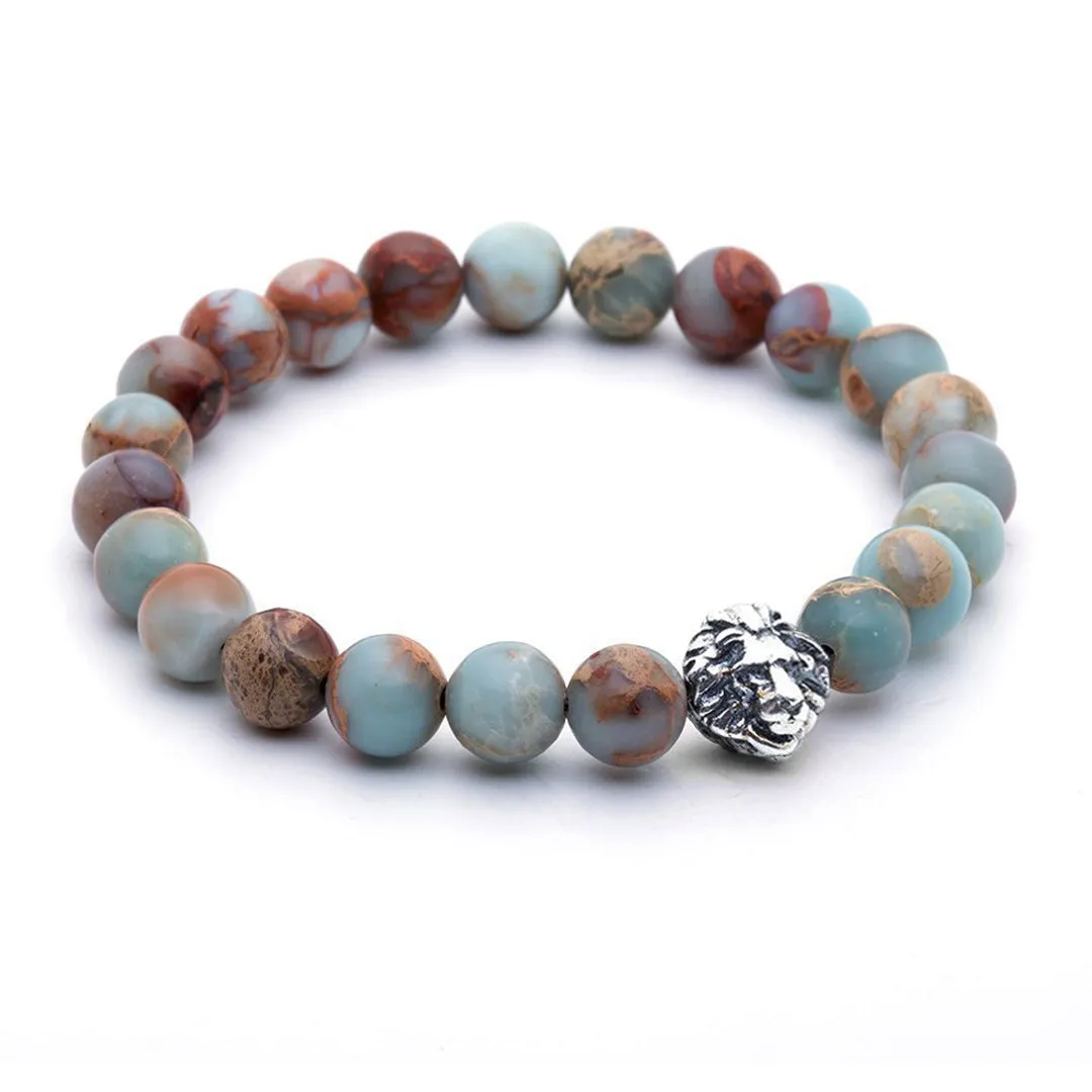 Leo Beaded Bracelet - Solid Silver