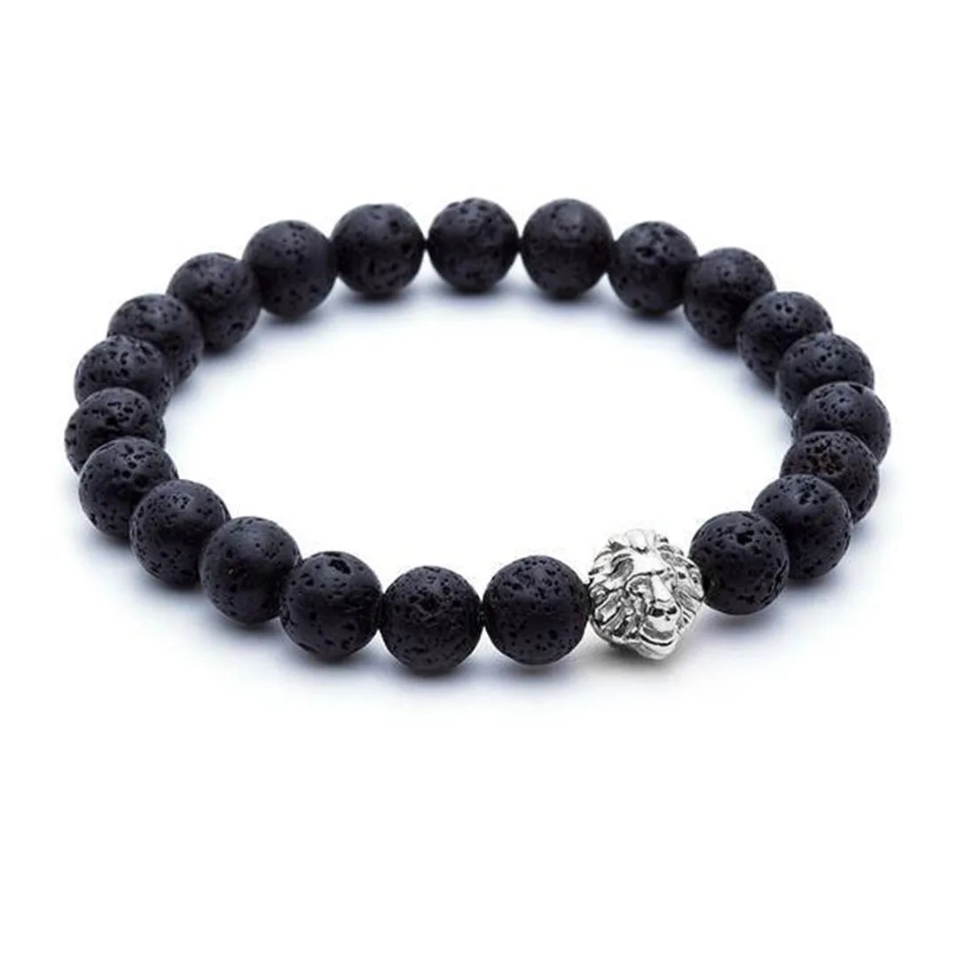 Leo Beaded Bracelet - Solid Silver