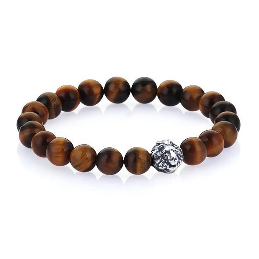 Leo Beaded Bracelet - Solid Silver