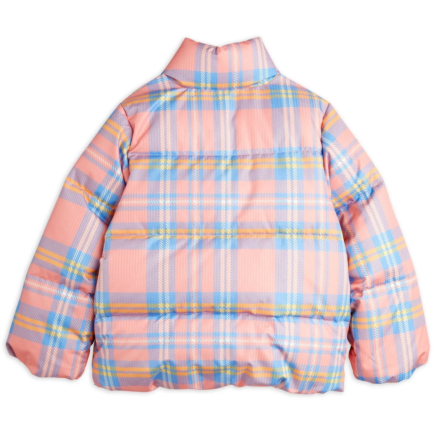 Mini Rodini Pink Check Aop City Puffer Jacket