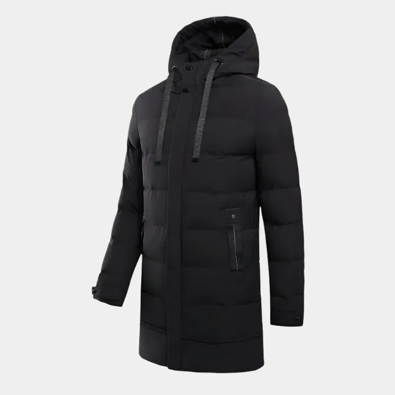 Minimalist Long Puffer Jacket - Cross & Crown