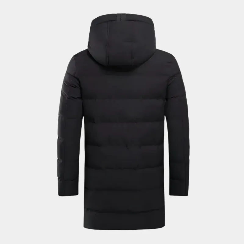 Minimalist Long Puffer Jacket - Cross & Crown