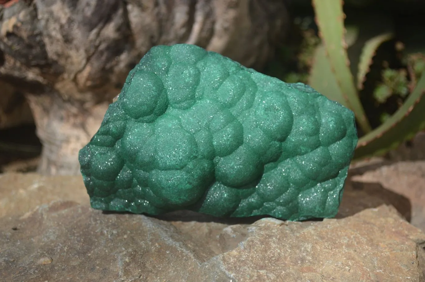 Natural Botryoidal Crystalline Malachite Specimens  x 2 From Kolwezi, Congo