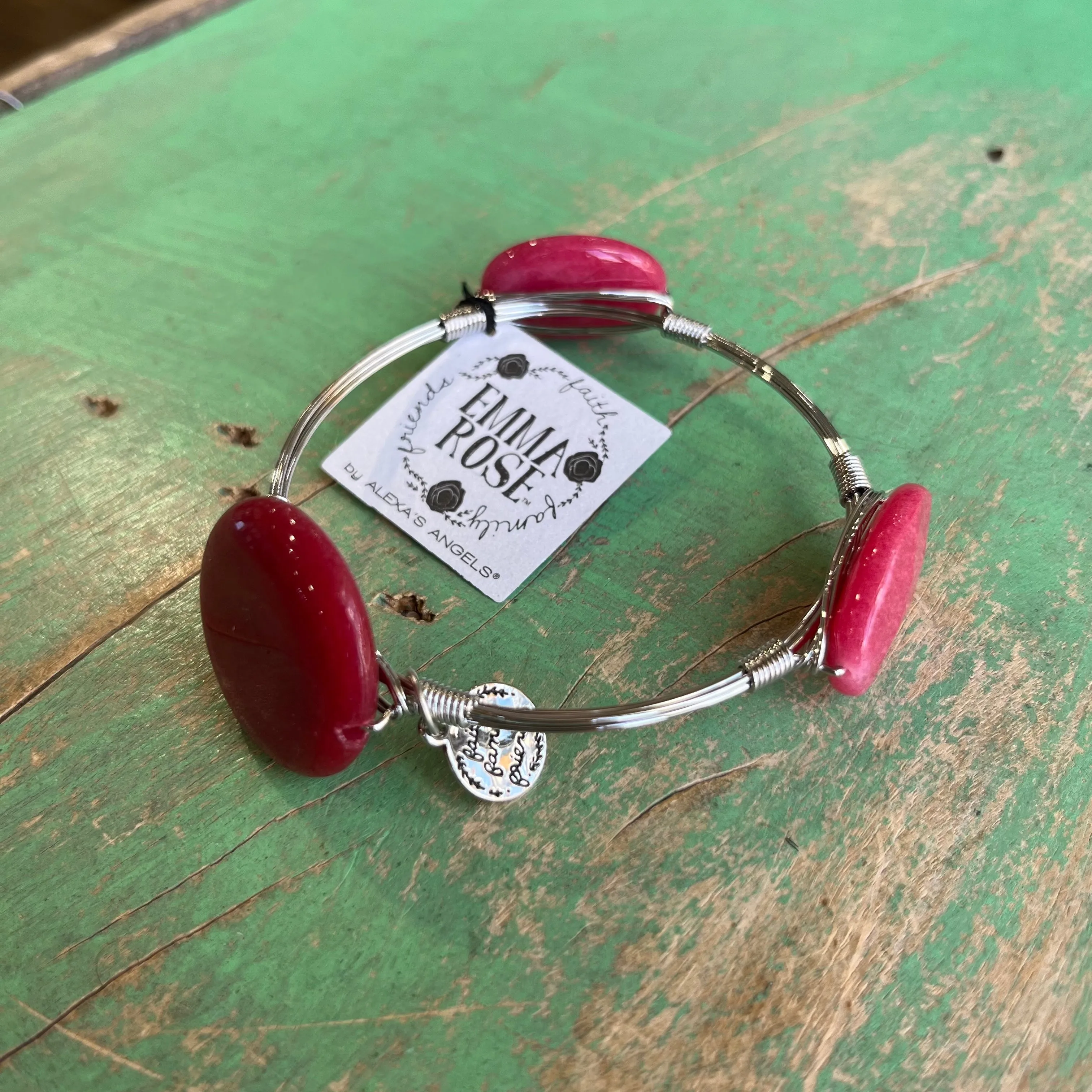 Natural Stone Wire Bangles