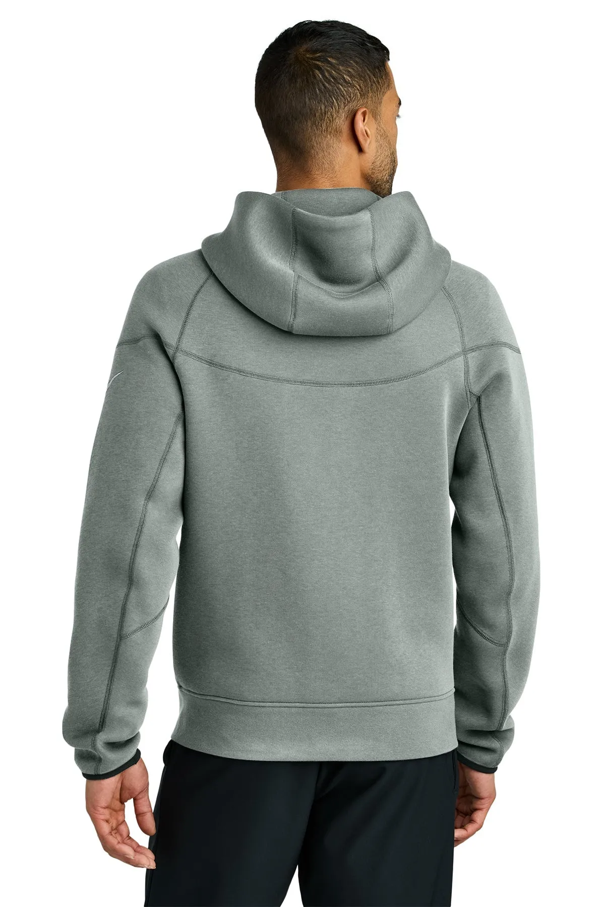 Nike Tech Fleece Full-Zip Custom Hoodies, Dark Grey Heather