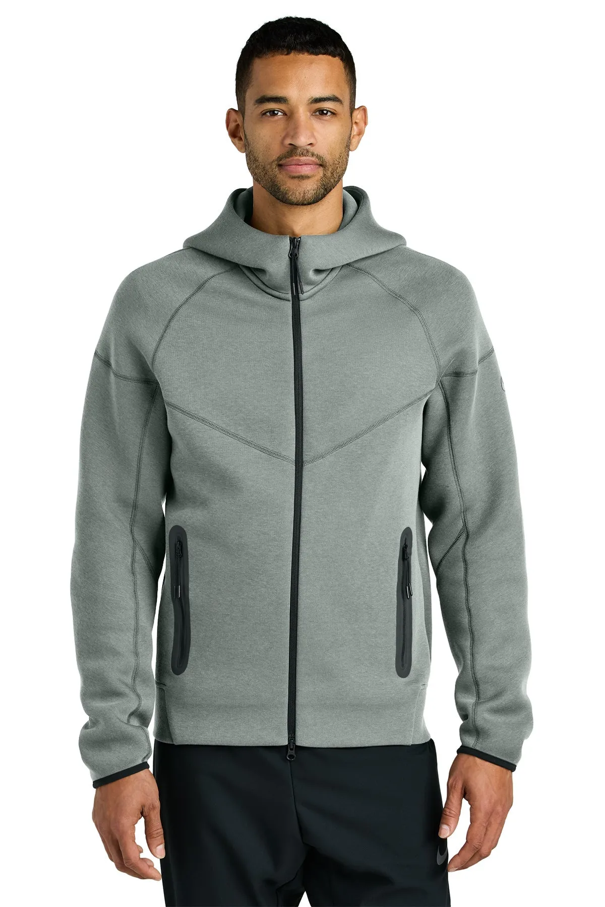 Nike Tech Fleece Full-Zip Custom Hoodies, Dark Grey Heather