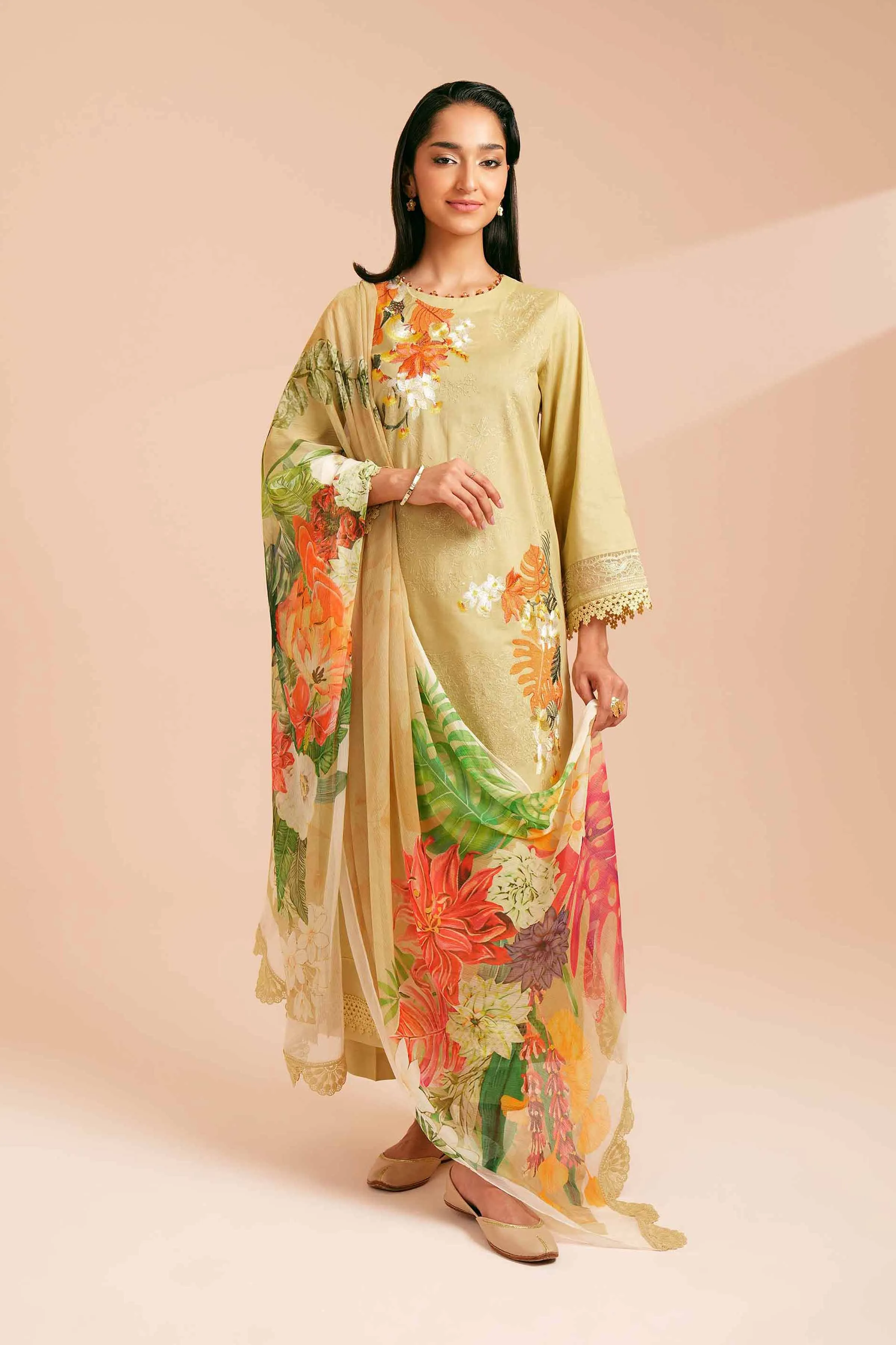 Nishat Linen Spring/Summer Lawn – 3 Piece - Embroidered Suit - 42401692