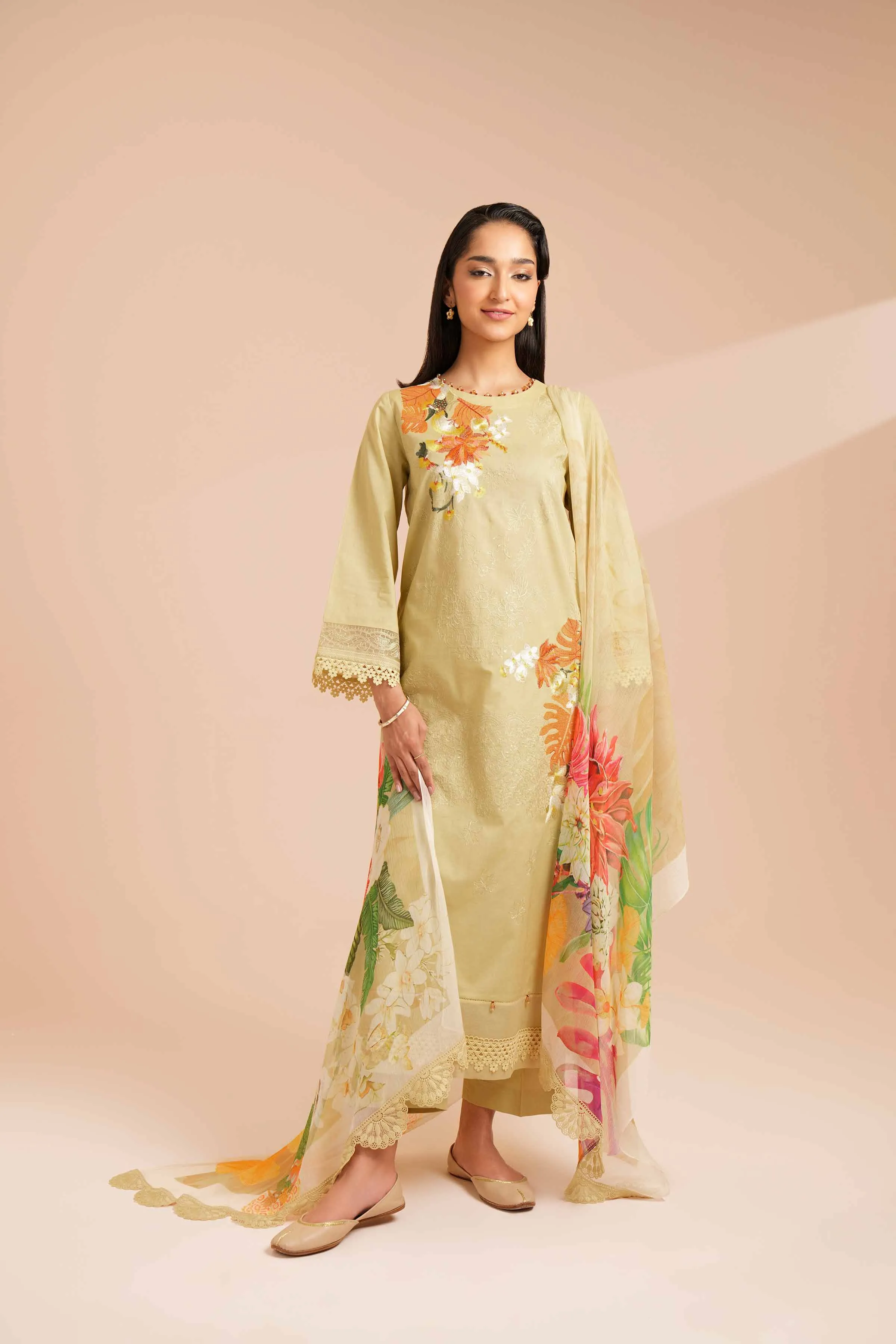 Nishat Linen Spring/Summer Lawn – 3 Piece - Embroidered Suit - 42401692