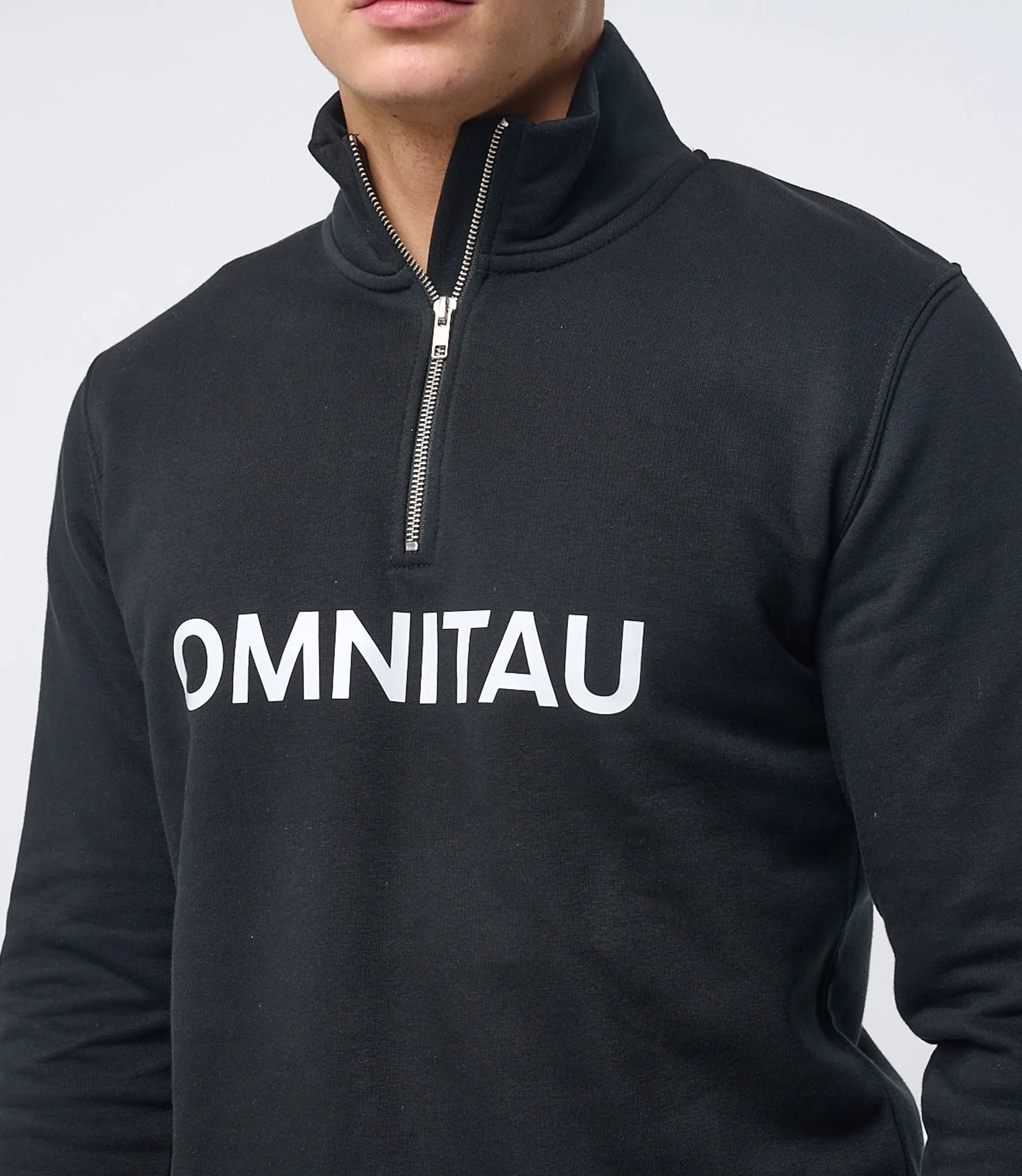 Omnitau Men's OmniX Organic Cotton Omni 1/4 Zip Mid Layer Fleece - Black