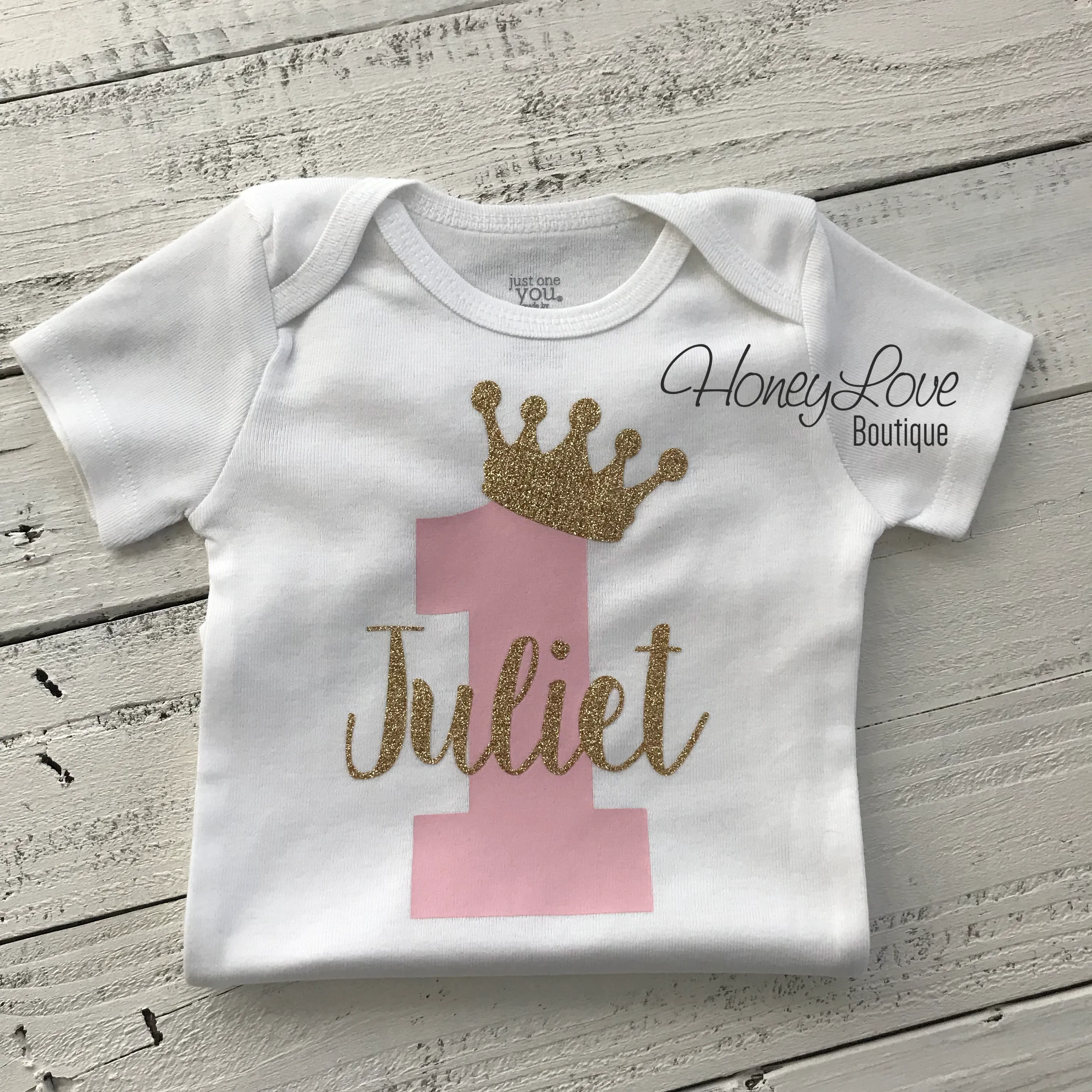 Personalized 1st Birthday Princess Bodysuit