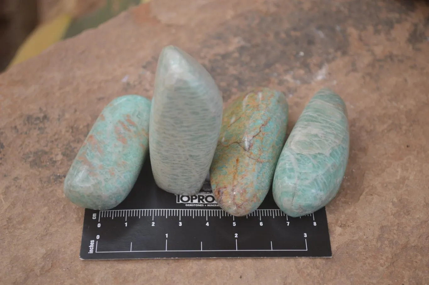 Polished Amazonite Free Forms x 35 From Zimbabwe