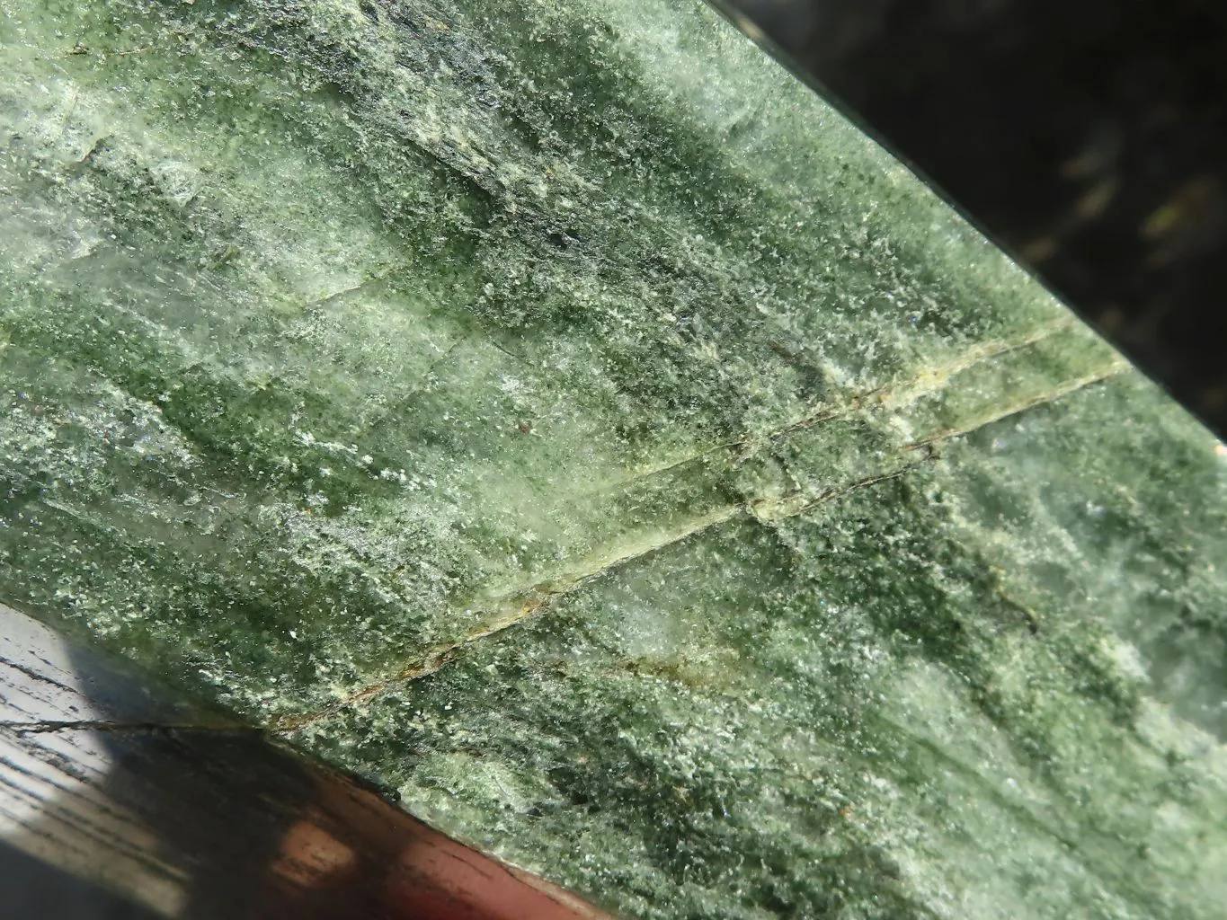 Polished Banded Green Fuchsite Quartz Point x 1 From Madagascar