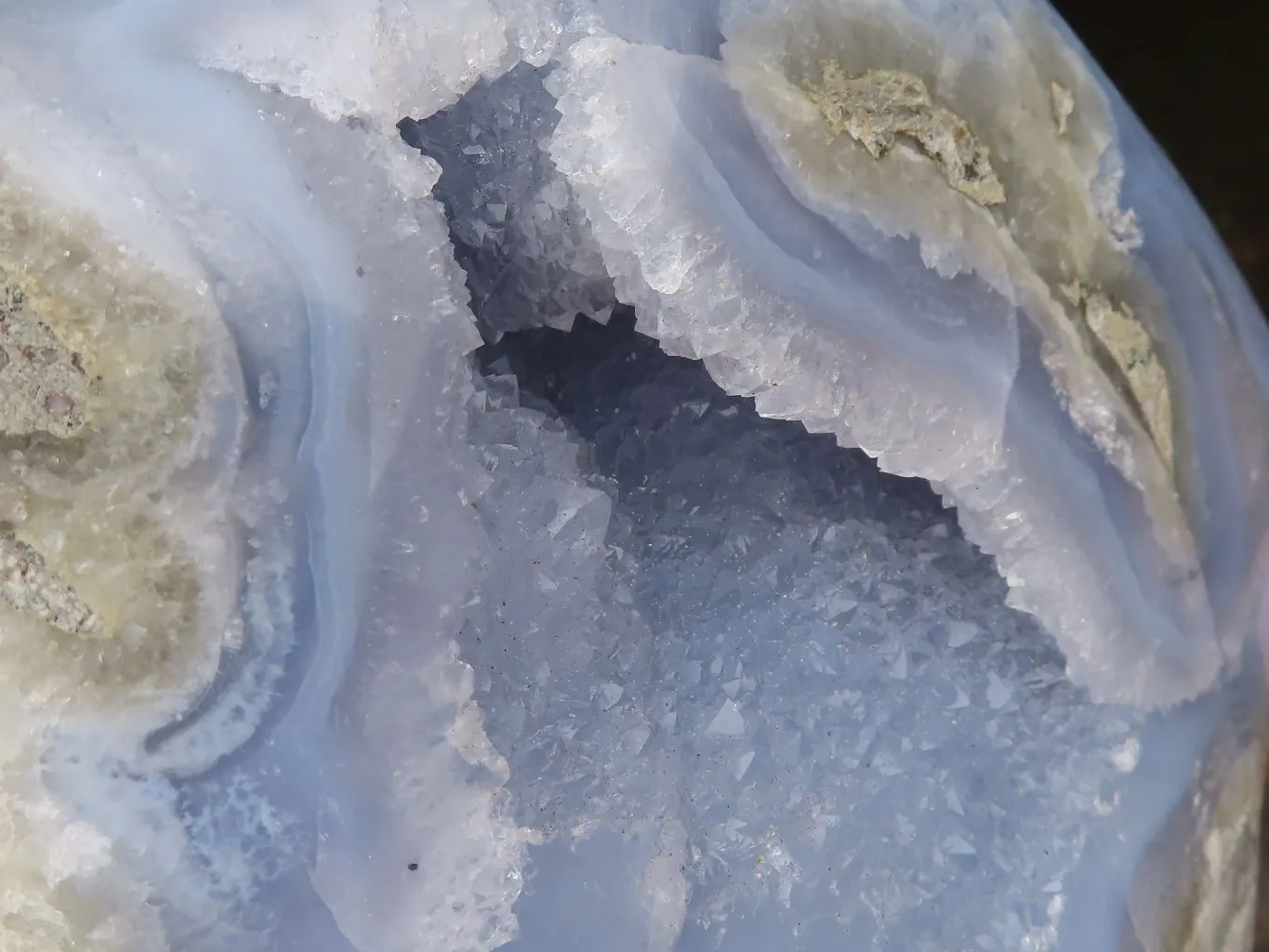 Polished Blue Lace Agate Standing Free Form x 1 From Nsanje, Malawi