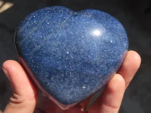 Polished Blue Lazulite Gemstone Hearts  x 4 From Madagascar