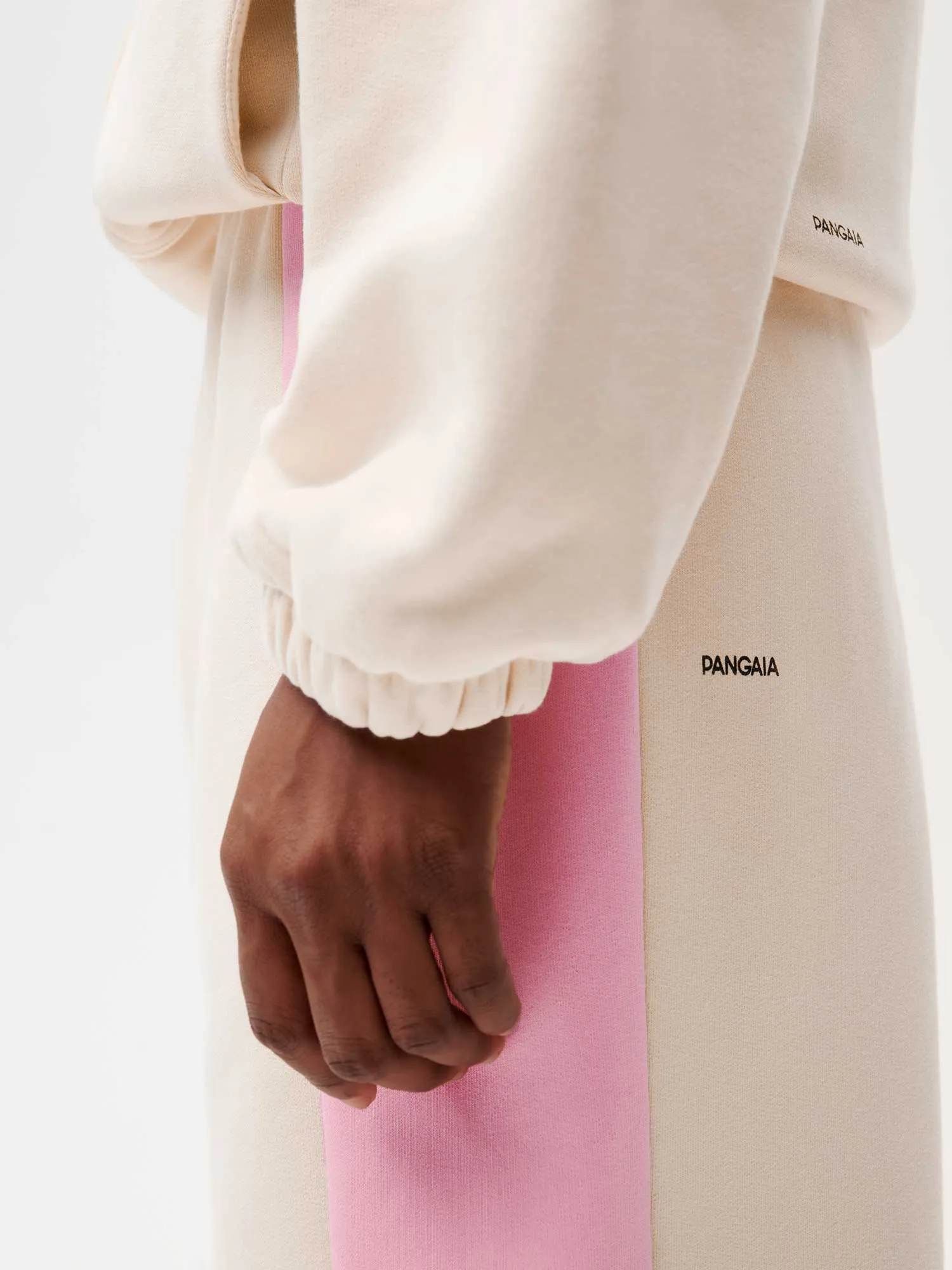 Recycled Cotton Color Block Jacket—sakura pink