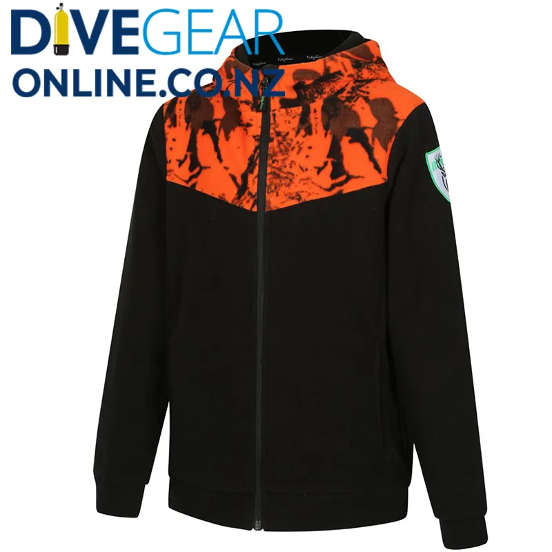 Ridgeline Kids Spliced Hoody Blaze Orange Camo