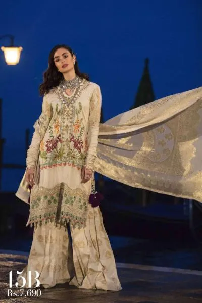 Sana Safinaz Luxury Lawn Collection 2019 – 15B - Est