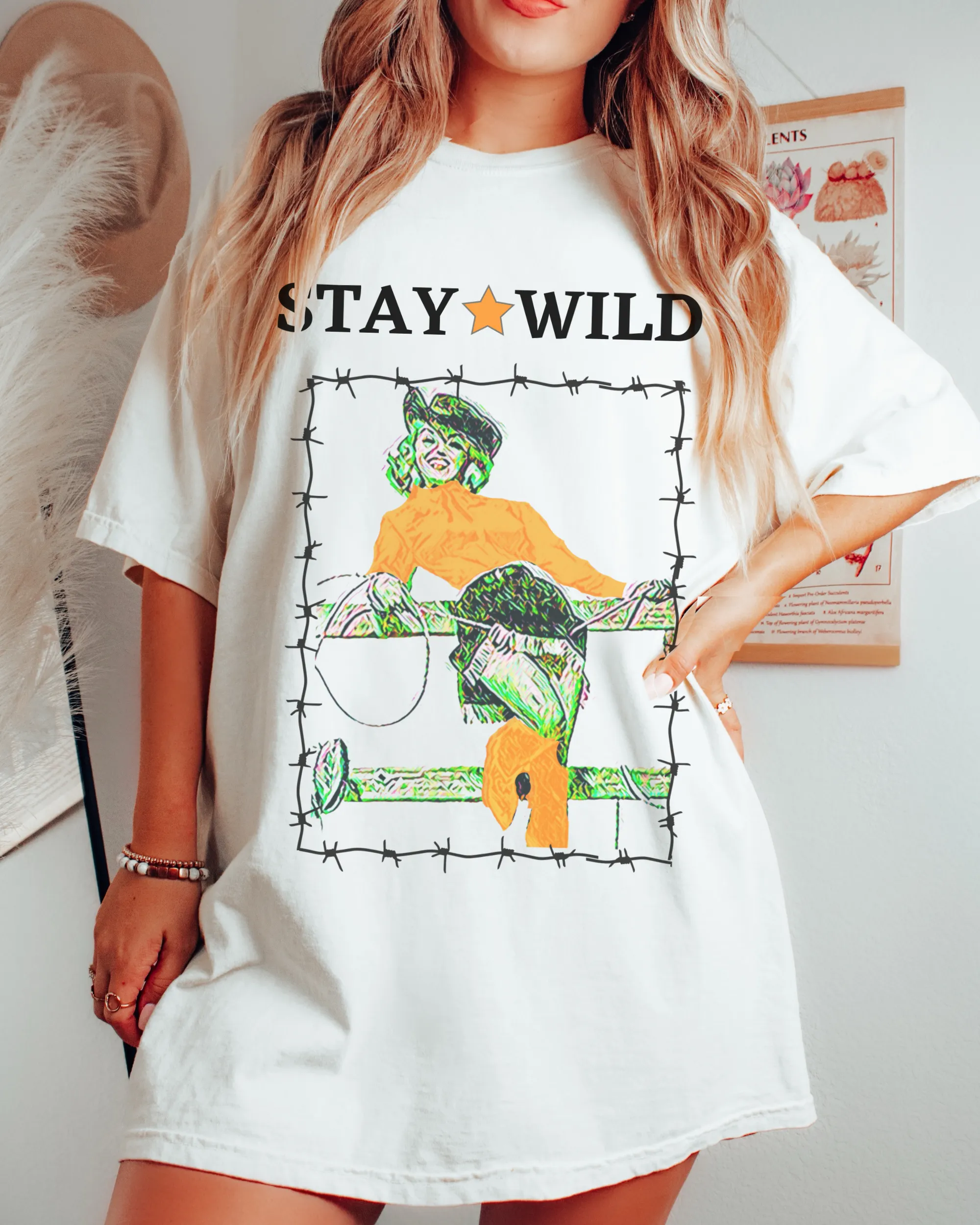 Stay Wild Comfort Colors® Shirt, Trendy Women's T-Shirt, Garment Dyed, Retro Inspired T-Shirt, Bach Party Tee