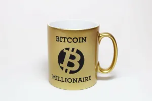 Tasse - Bitcoin Millionaire - BTC -Goldtasse