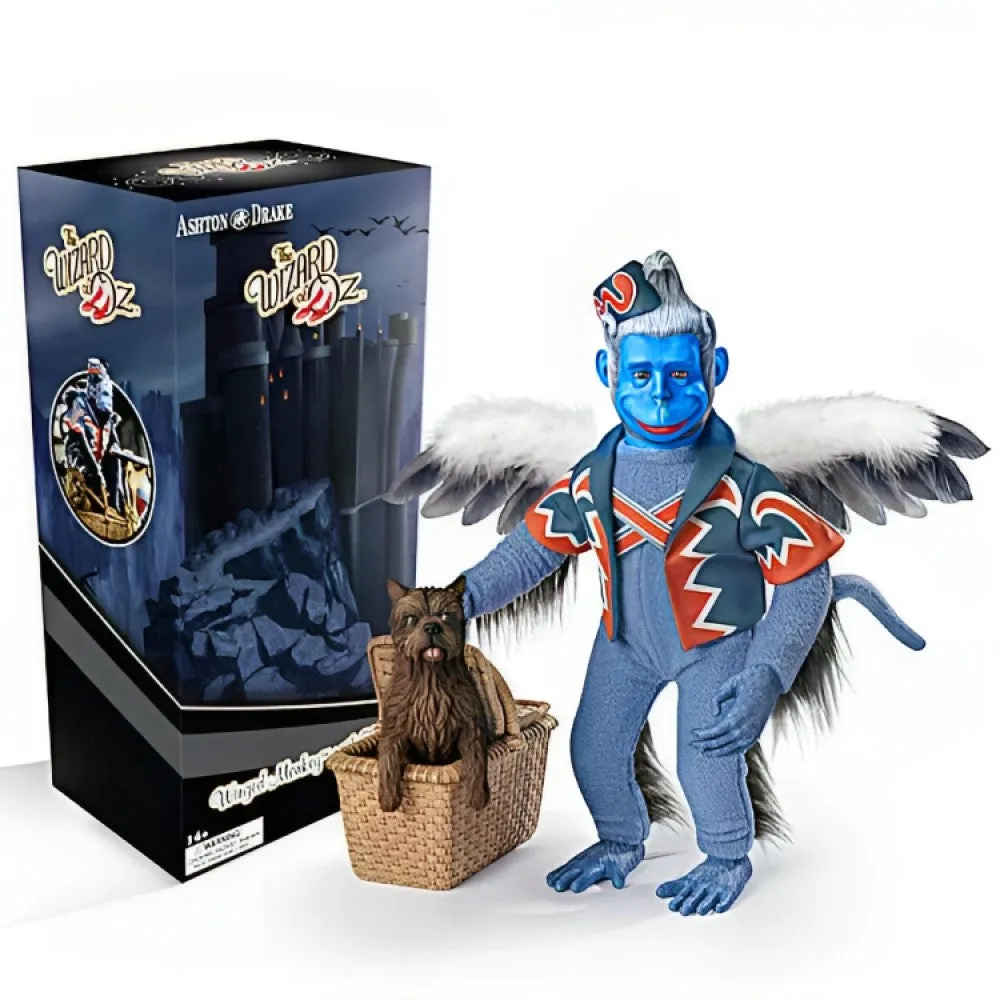 The Ashton-Drake Galleries The Wizard of OZ Portrait Figure Collection Issue #1: Winged Monkey with TOTO Handcrafted, Poseable Figure in Detailed Costume 16-Inches